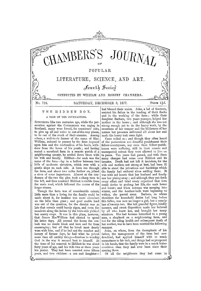Book Chambers's Journal of Popular Literature, Science, and Art, No. 728, December 8, 1877