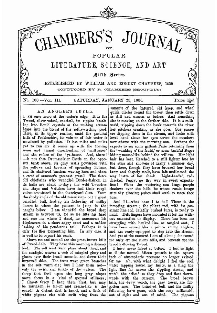 Book Chambers's Journal of Popular Literature, Science, and Art, Fifth Series, No. 108, Vol. III, January 23, 1886