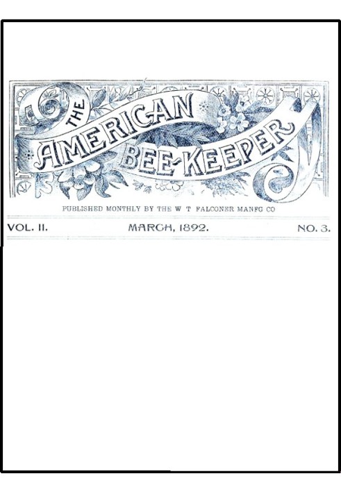 Book The American Bee-Keeper, Vol. II, Number 3, March, 1892