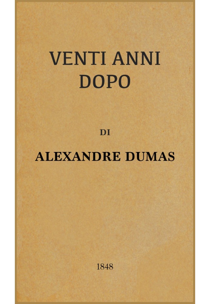 Book Twenty years later
