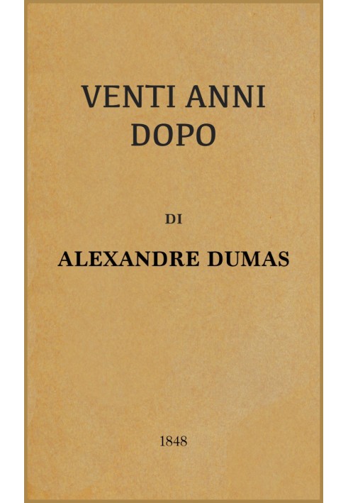Book Twenty years later