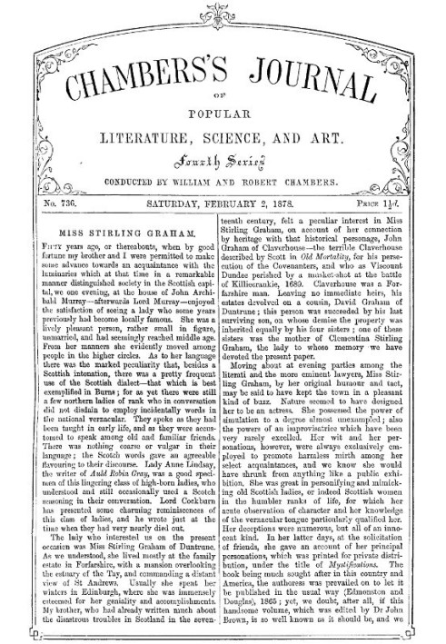 Книга Журнал популярной литературы, науки и искусства Чемберса, № 736, 2 февраля 1878 г.