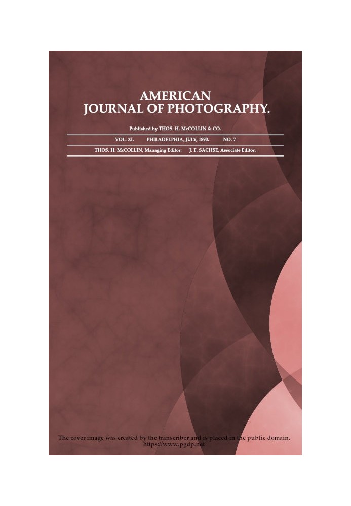 Book The American Journal of Photography, Vol. XI, No. 7, July 1890
