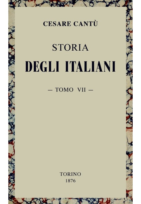 Book History of the Italians, vol. 07 (of 15)