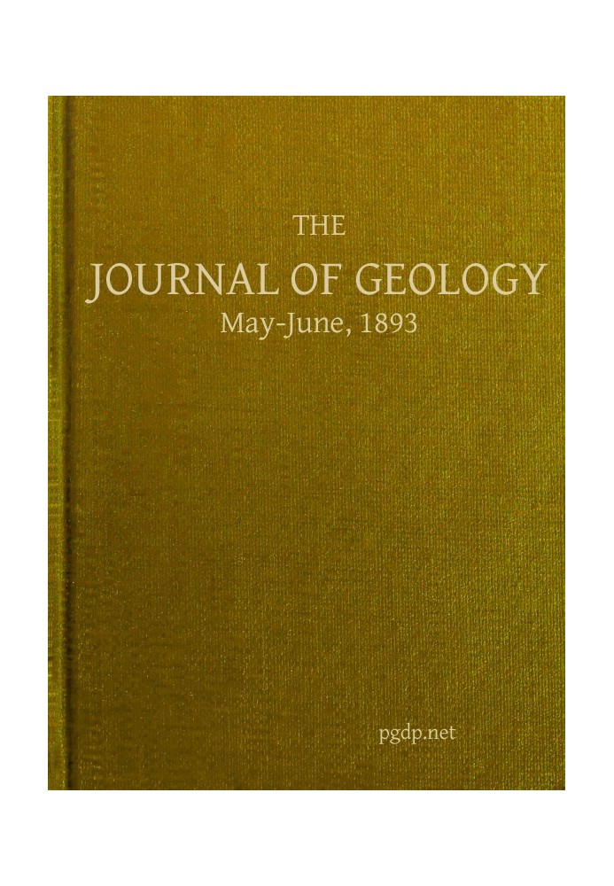 Book The Journal of Geology, May-June 1893 A Semi-Quarterly Magazone of Geology and Related Sciences