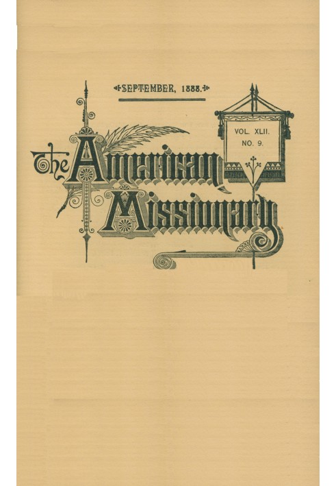 Book The American missionary — volume 42, no. 9, September, 1888