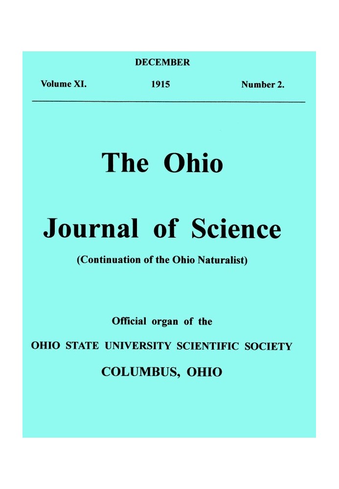 Book The Ohio Journal of Science. Vol. XVI., No. 2 (December, 1915)