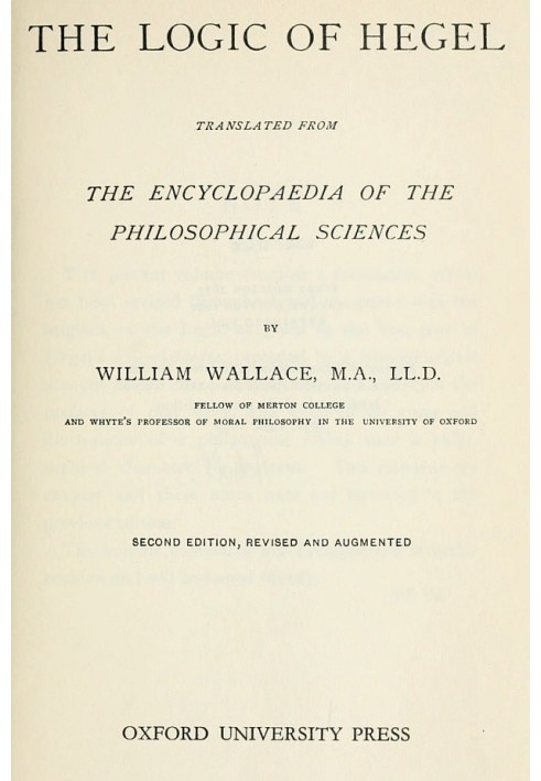 Book The Logic of Hegel