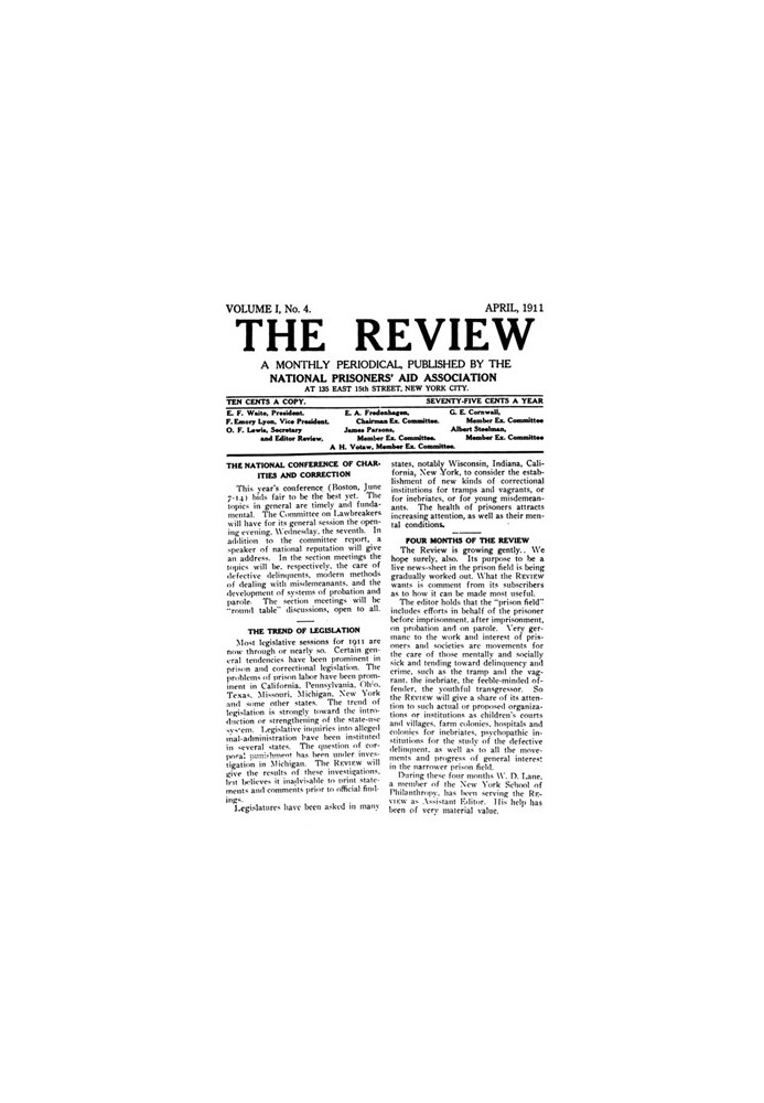 Book The Review; Vol. 1, No. 4, April, 1911