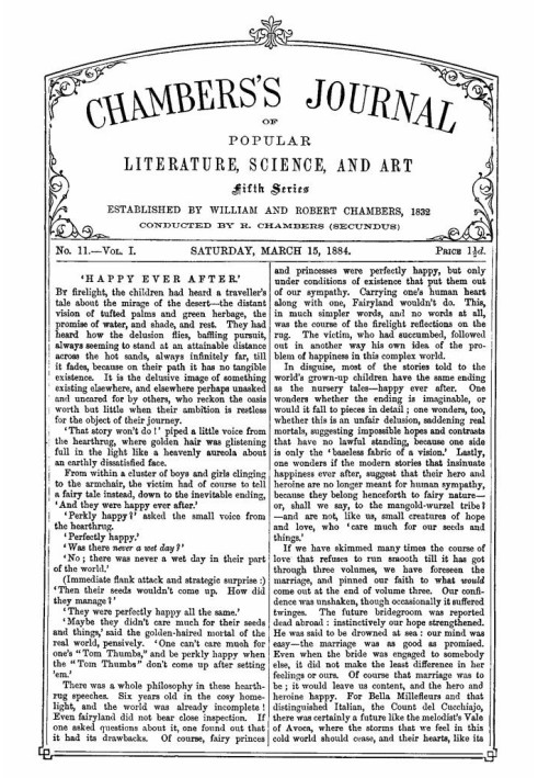 Book Chambers's Journal of Popular Literature, Science, and Art, Fifth Series, No. 11, Vol. I, March 15, 1884