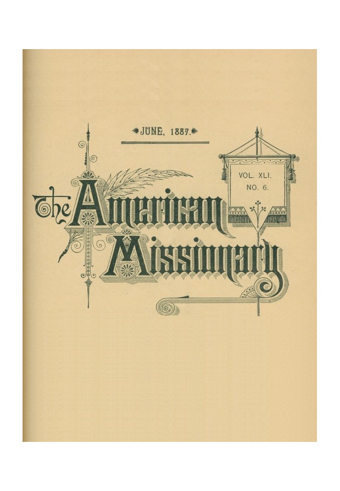Книга Американський місіонер — том 41, № 6, червень 1887 р