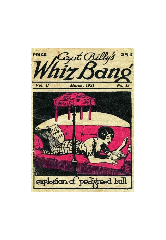 Book Captain Billy's Whiz Bang, Vol. 2, No. 18, March, 1921 America's Magazine of Wit, Humor and Filosophy