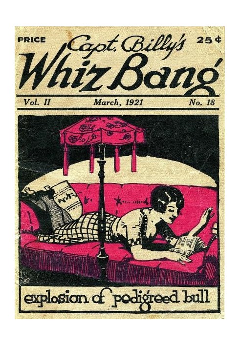Book Captain Billy's Whiz Bang, Vol. 2, No. 18, March, 1921 America's Magazine of Wit, Humor and Filosophy