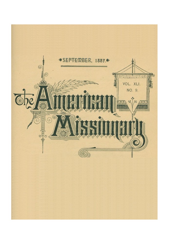 Book The American Missionary — Volume 41, No. 9, September, 1887