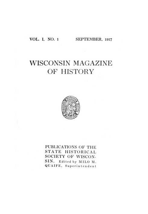 Book The Wisconsin Magazine of History, Volume 1, 1917-1918