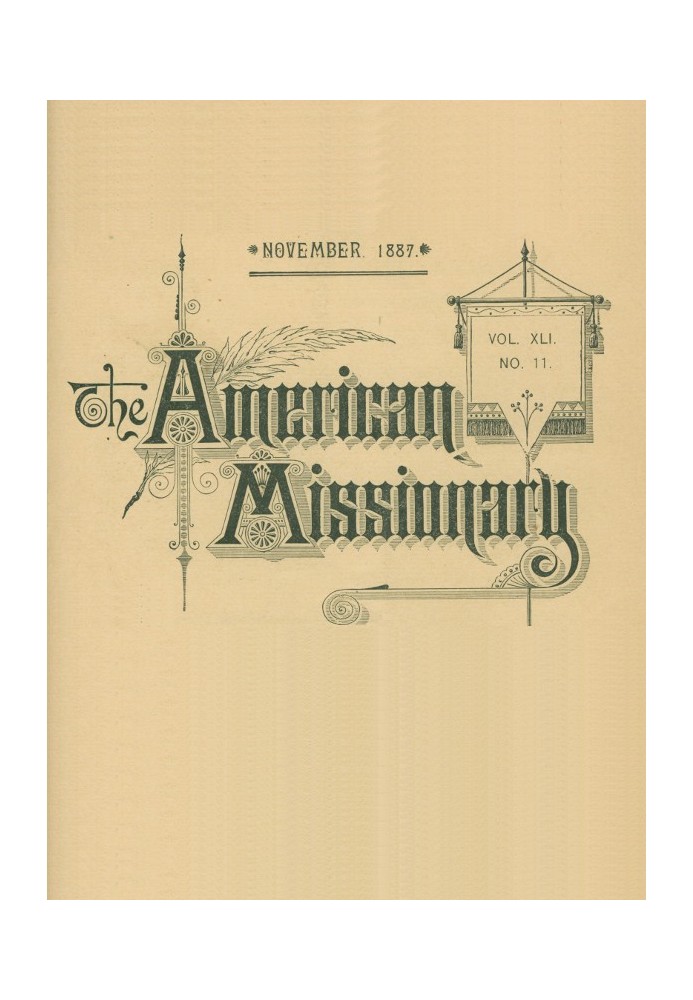 Книга Американський місіонер — том 41, № 11, листопад 1887 р