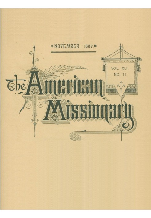 Книга Американський місіонер — том 41, № 11, листопад 1887 р