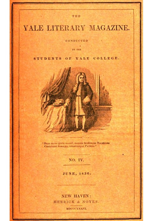 Book The Yale Literary Magazine (Vol. I, No. 4, June 1836)