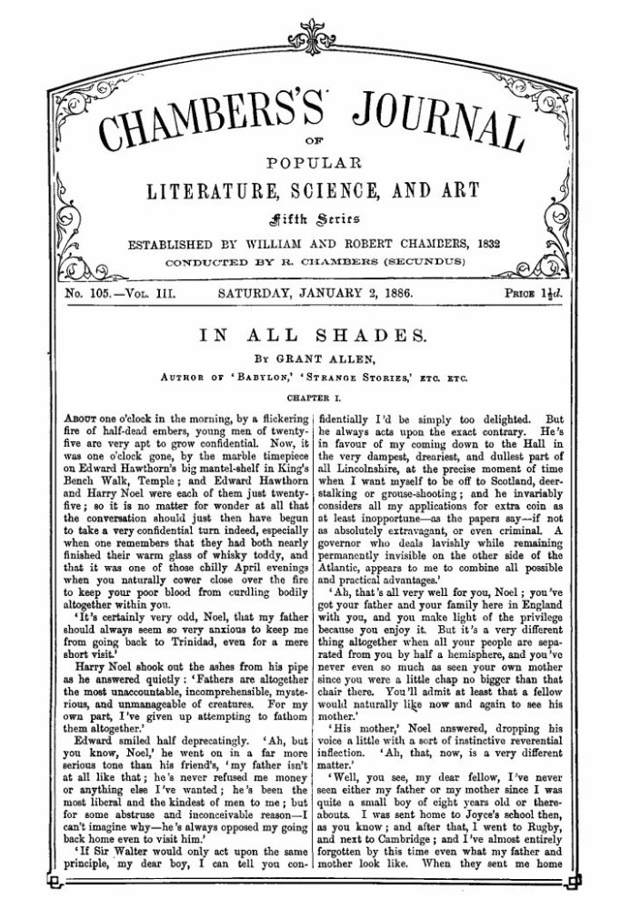 Book Chambers's Journal of Popular Literature, Science, and Art, Fifth Series, No. 105, Vol. III, January 2, 1886