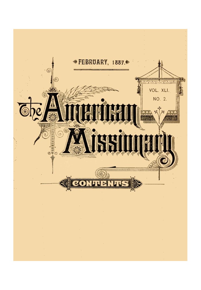 Книга Американський місіонер — том 41, № 2, лютий 1887 р
