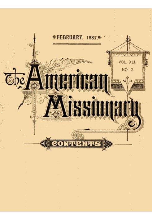 Книга Американський місіонер — том 41, № 2, лютий 1887 р