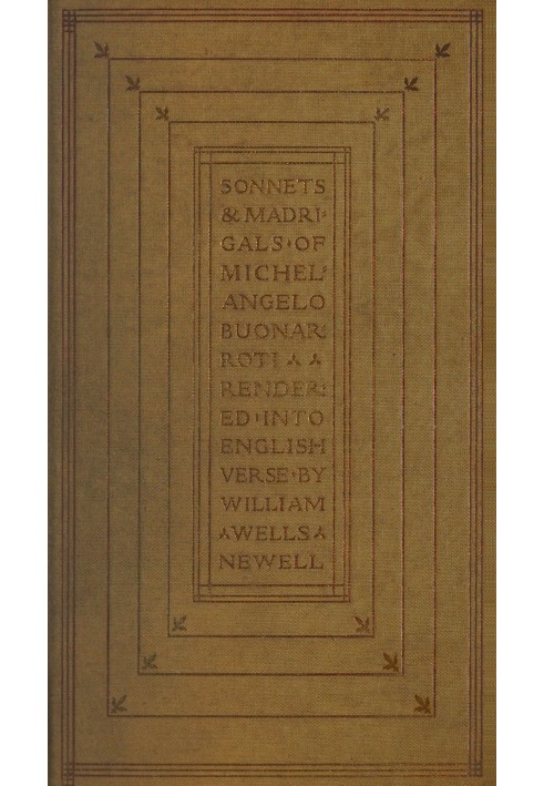 Book Sonnets and madrigals of Michelangelo Buonarroti
