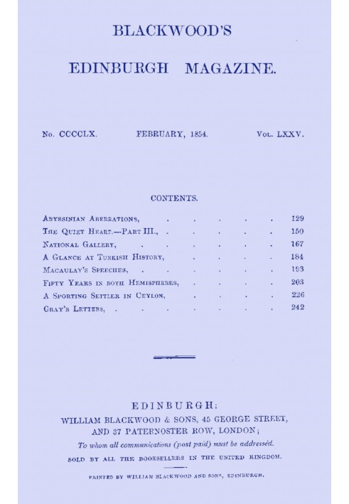 Book Blackwood's Edinburgh Magazine, Vol. 75, No. 460, February, 1854