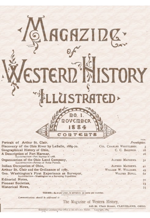Book Magazine of western history, illustrated, Vol. I, No. 1, November 1884