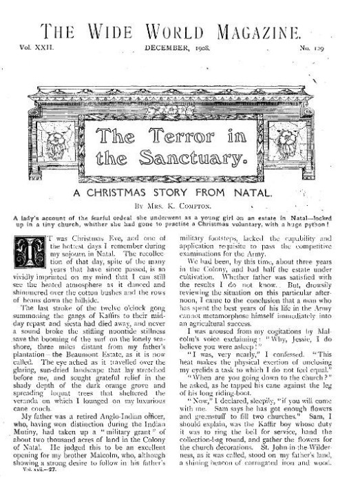 Book The Wide World Magazine, Vol. 22, No. 129, December, 1908