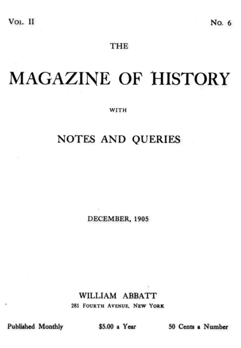 Книга Журнал истории с заметками и запросами, Vol. II, № 6, декабрь 1905 г.