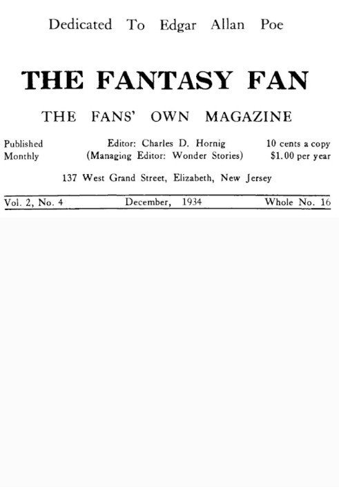 Book The Fantasy Fan, Volume 2, Number 4, December 1934