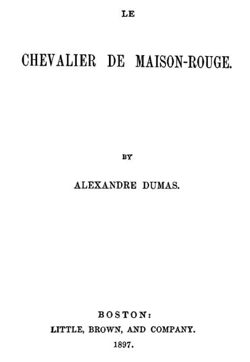 Book Le chevalier de Maison-Rouge