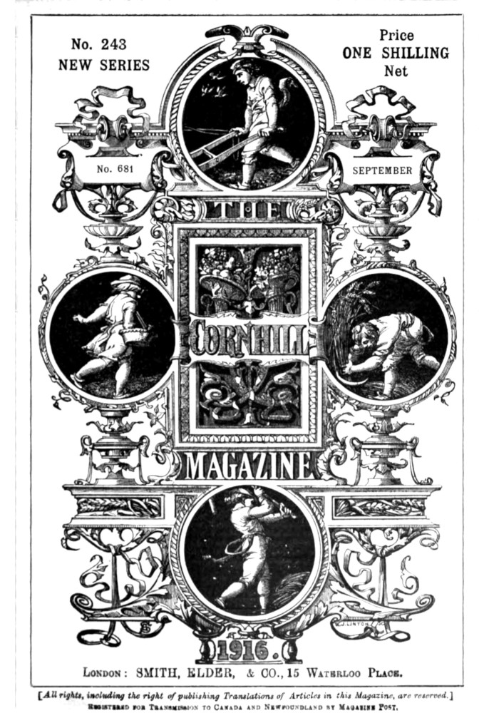 Book The Cornhill Magazine, (vol. XLI, no. 243 new series, September 1916)
