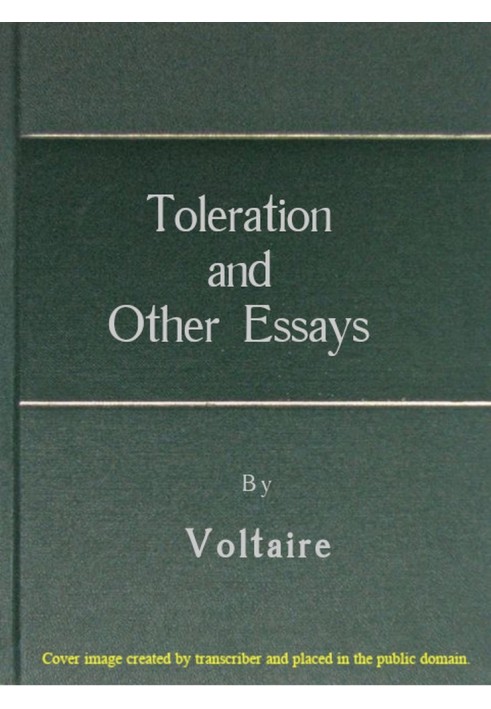 Book Toleration and other essays