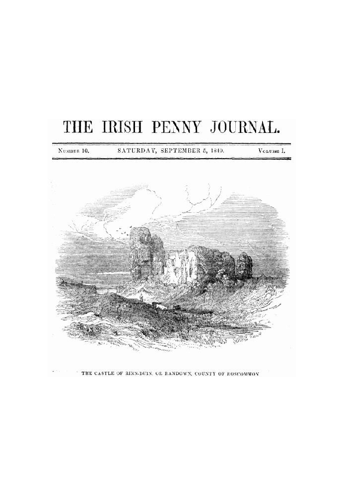Book The Irish Penny Journal, Vol. 1 No. 10, September 5, 1840
