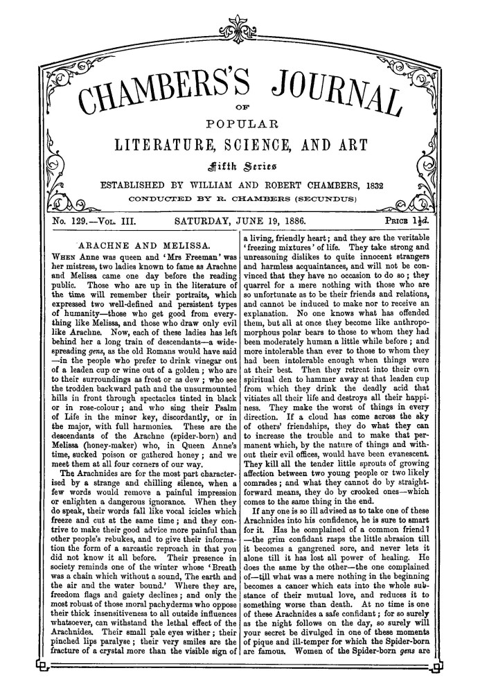 Book Chambers's Journal of Popular Literature, Science, and Art, fifth series, no. 129, vol. III, June 19, 1886