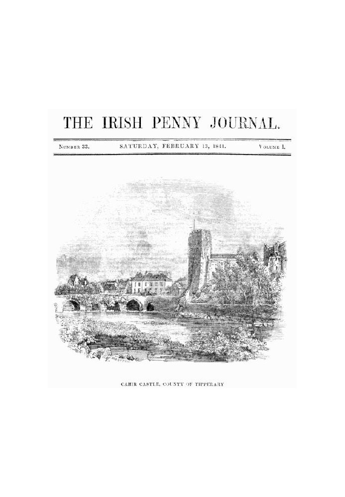 Книга The Irish Penny Journal, Vol. 1 № 33, 13 лютого 1841 р