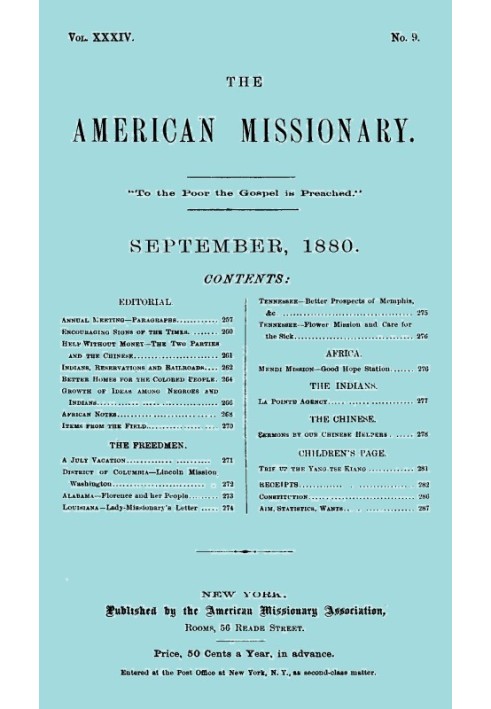 Книга Американський місіонер — том 34, № 09, вересень 1880 р