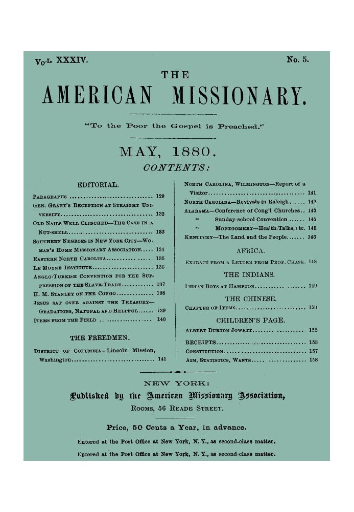 Книга Американський місіонер, т. XXXIV., № 5, травень 1880