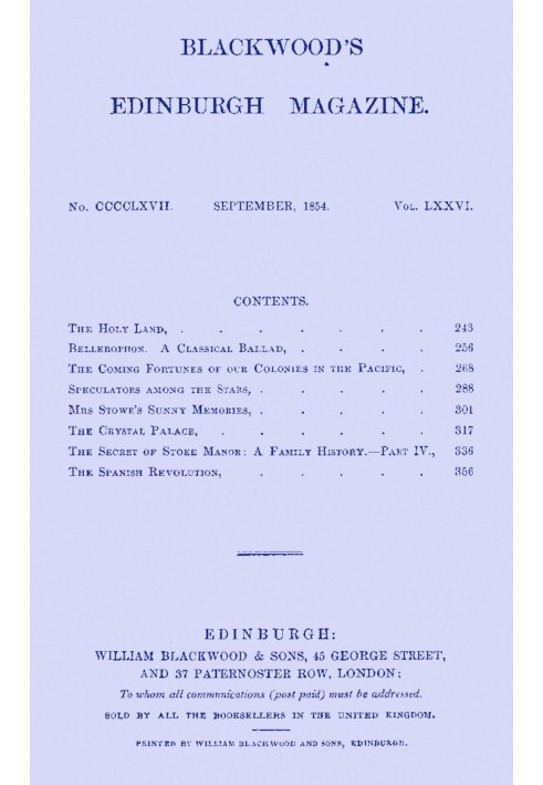 Book Blackwood's Edinburgh magazine, Vol. 76, No. 467, September 1854