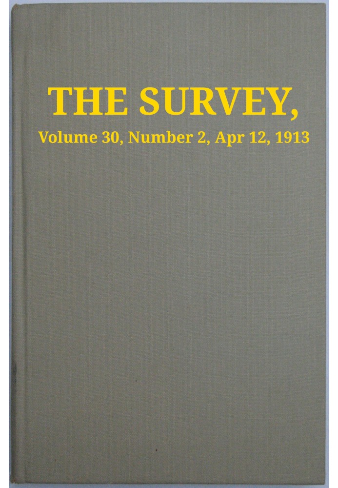 Book The Survey, Volume 30, Number 2, Apr 12, 1913