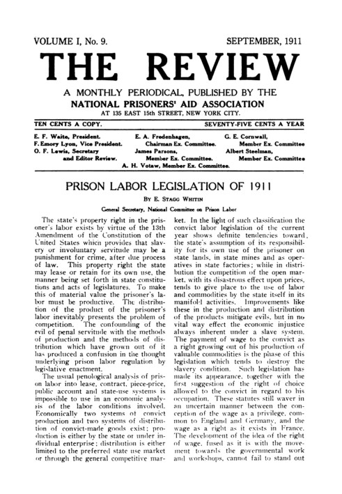 Book The Review, Volume I, No. 9, September 1911