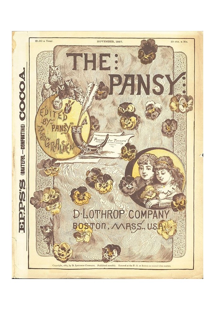 Book The Pansy Magazine, November 1887