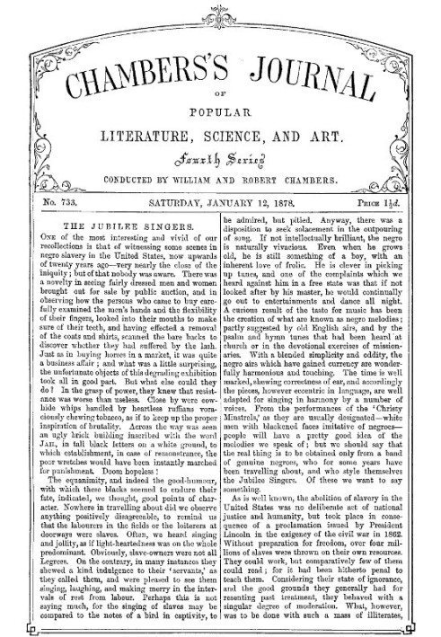 Book Chambers's Journal of Popular Literature, Science, and Art, No. 733, January 12, 1878