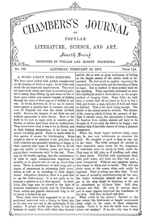 Book Chambers's Journal of Popular Literature, Science, and Art, No. 739, February 23, 1878