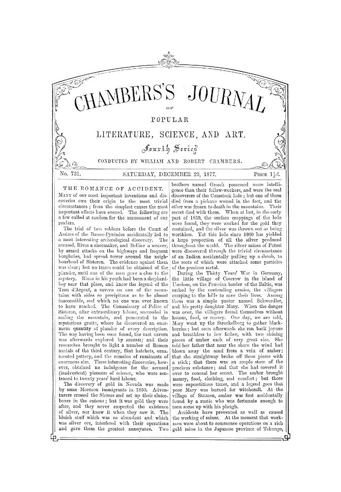 Book Chambers's Journal of Popular Literature, Science, and Art, No. 731 December 29, 1877