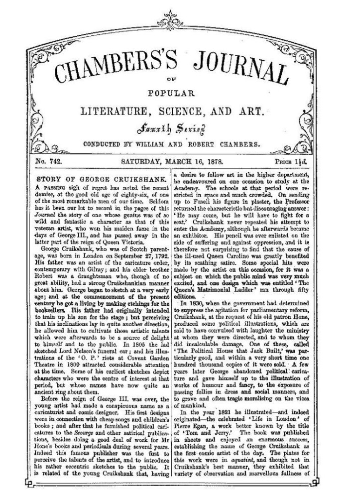 Book Chambers's Journal of Popular Literature, Science, and Art, No. 742, March 16, 1878