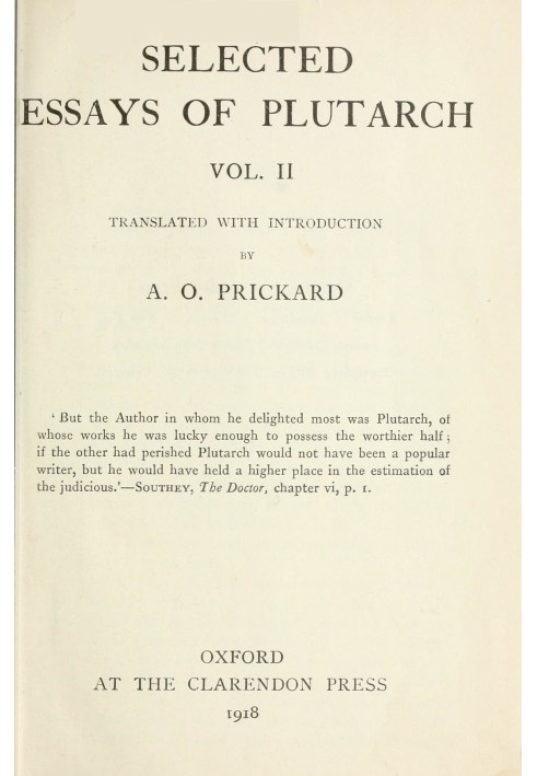 Книга Избранные очерки Плутарха, Vol. II.