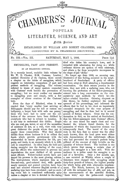 Book Chambers's journal of popular literature, science, and art, fifth series, no. 122, vol. III, May 1, 1886