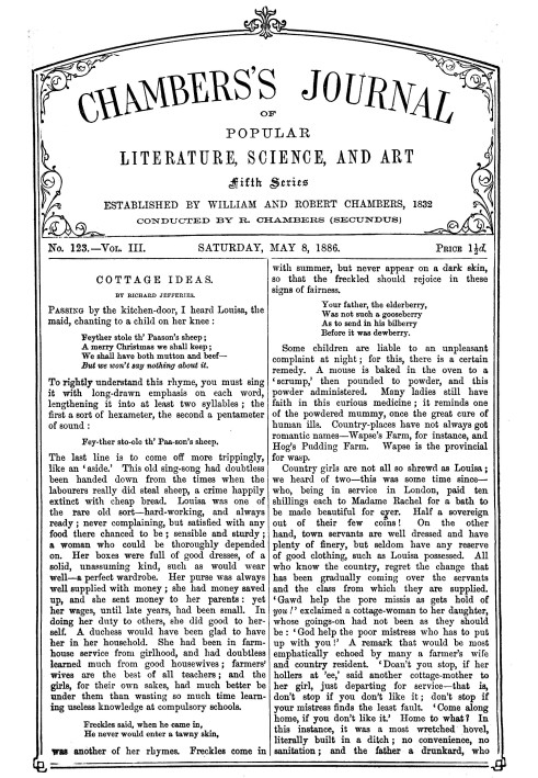 Book Chambers's Journal of Popular Literature, Science, and Art, fifth series, no. 123, vol. III, May 8, 1886